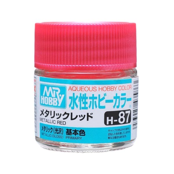 Mr Hobby AQUEOUS HOBBY COLOR - H87 METALLIC GLOSS METALLIC RED (PRIMARY) | 4973028739183