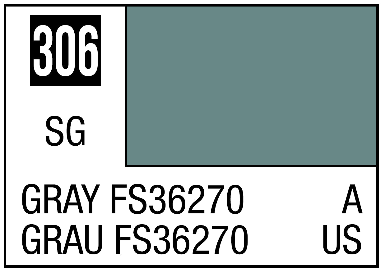 Mr Hobby Mr. Color 306 - Gray FS36270 (Semi-Gloss/Aircraft) | 4973028635928
