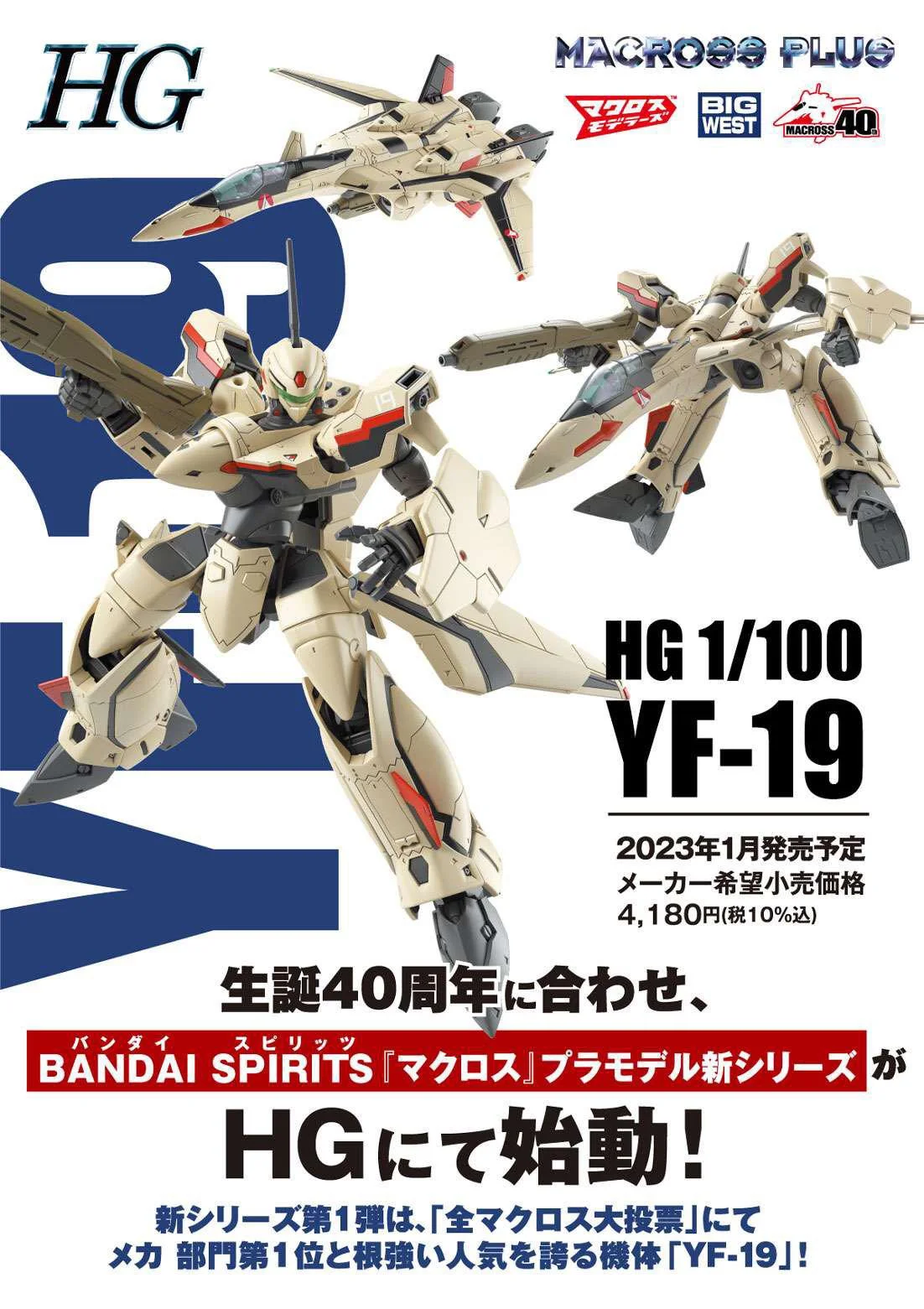 BANDAI HOBBY HG 1/100 YF-19(4573102642585)