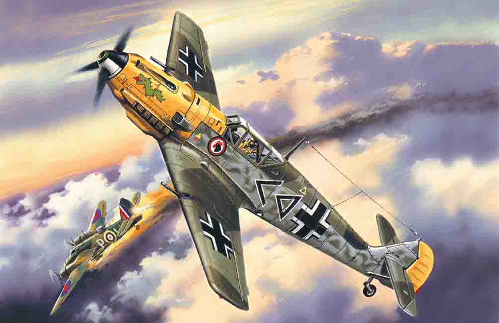 ICM 1/72 Messerschmitt Bf 109E-4, WWII German Fighter | 4823044400409