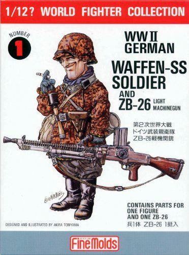 FineMolds 1/12 WWII German Soldier & ZB26 Figure Kit | 4536318120018