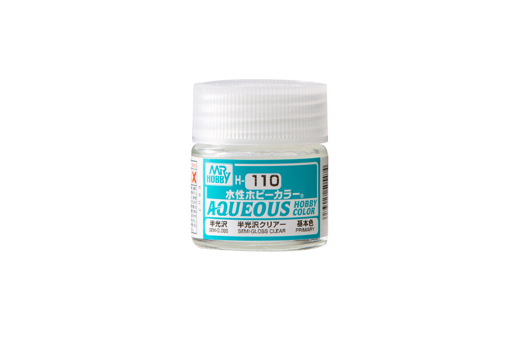 Mr Hobby AQUEOUS HOBBY COLOR - H110 SEMI GLOSS CLEAR | 4973028719734