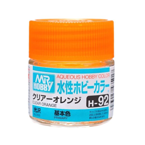 Mr Hobby AQUEOUS HOBBY COLOR - H92 GLOSS CLEAR ORANGE (PRIMARY) | 4973028719680