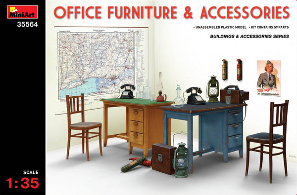 MiniArt 1/35 Office Furniture & Accessories