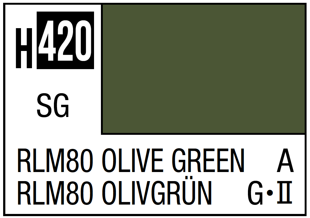 Mr Hobby H420 RLM80 Olive Green [German luftwaffe airclaf] | 4973028505368