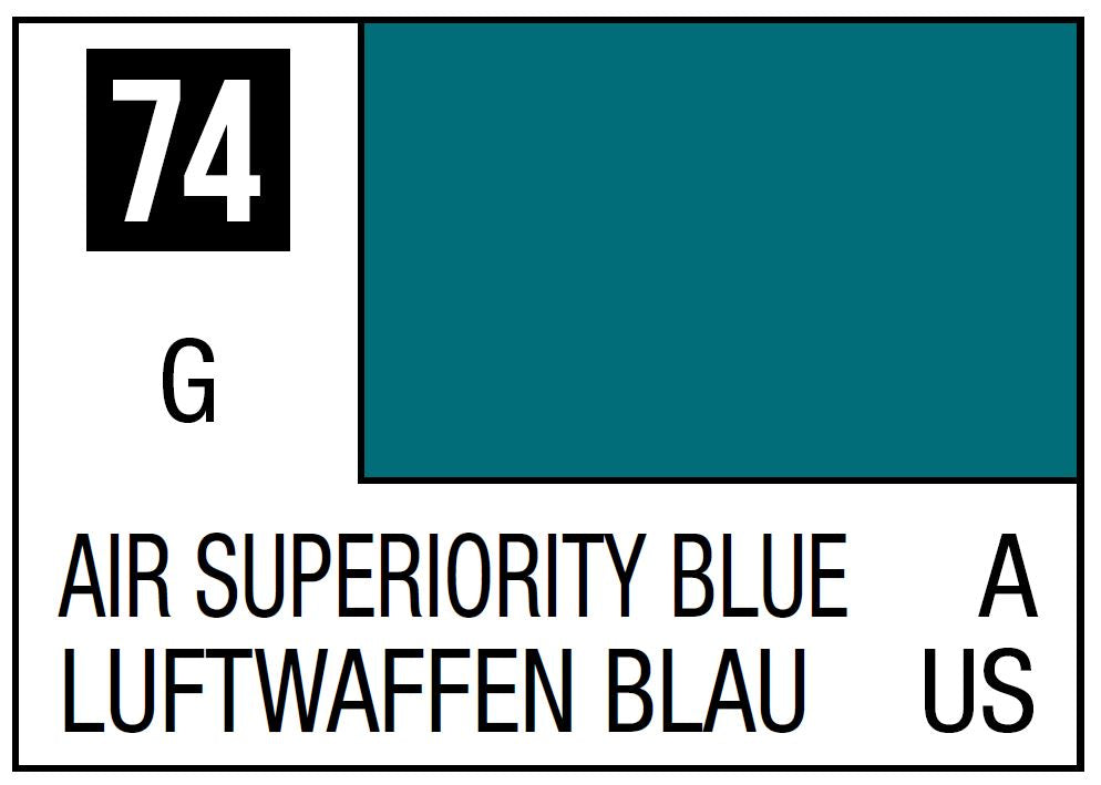 Mr Hobby Mr. Color 74 - Air Superiority Blue (Gloss/Aircraft) | 4973028635317