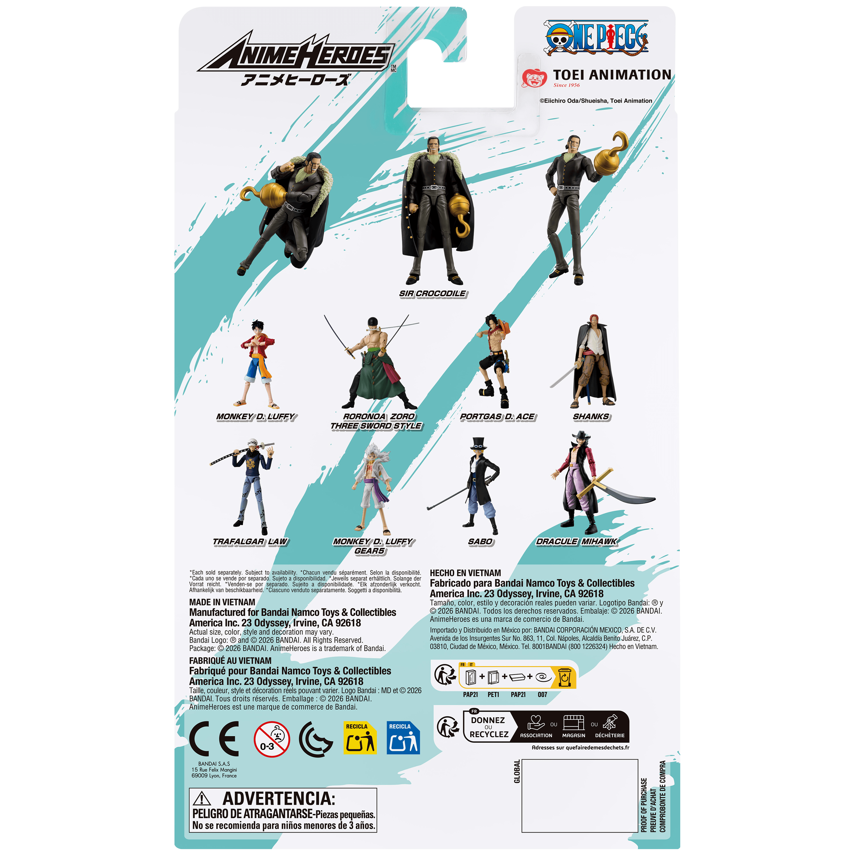 Anime Heroes ONE PIECE - Crocodile | 045557370558