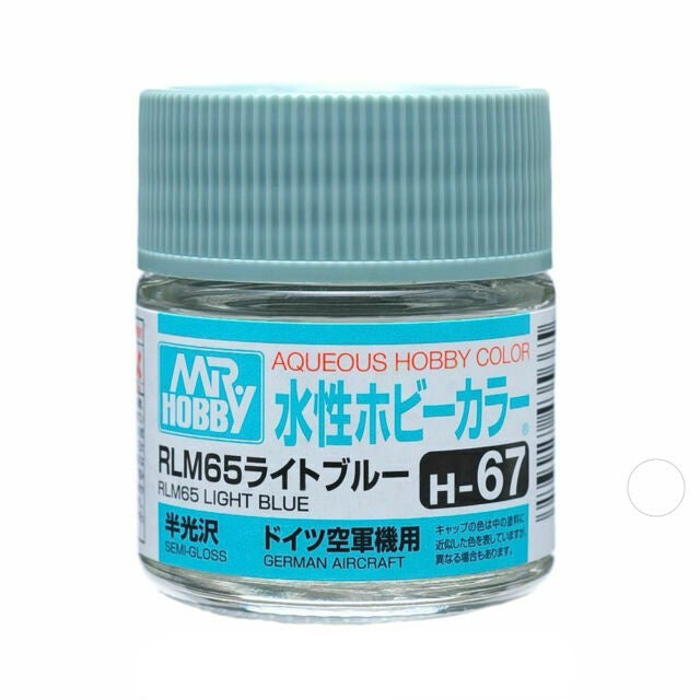 Mr Hobby AQUEOUS HOBBY COLOR - H67 SEMI-GLOSS RLM65 LIGHT BLUE (GERMAN AIRCRAFT) | 4973028738988