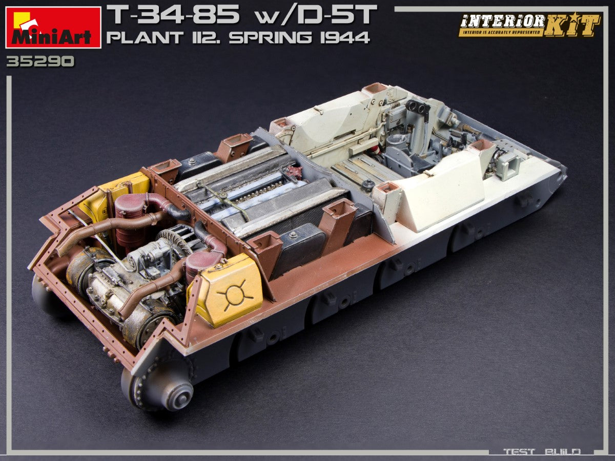 MiniArt 1/35 T-34/85 w/D-5T. PLANT 112. SPRING 1944. INTERIOR KIT | 4820183313171