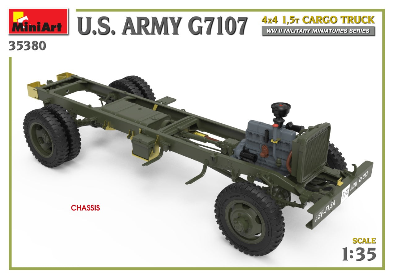 MiniArt 1/35 U.S. Army G7107 4X4 1,5t Cargo Truck | 4820183314260