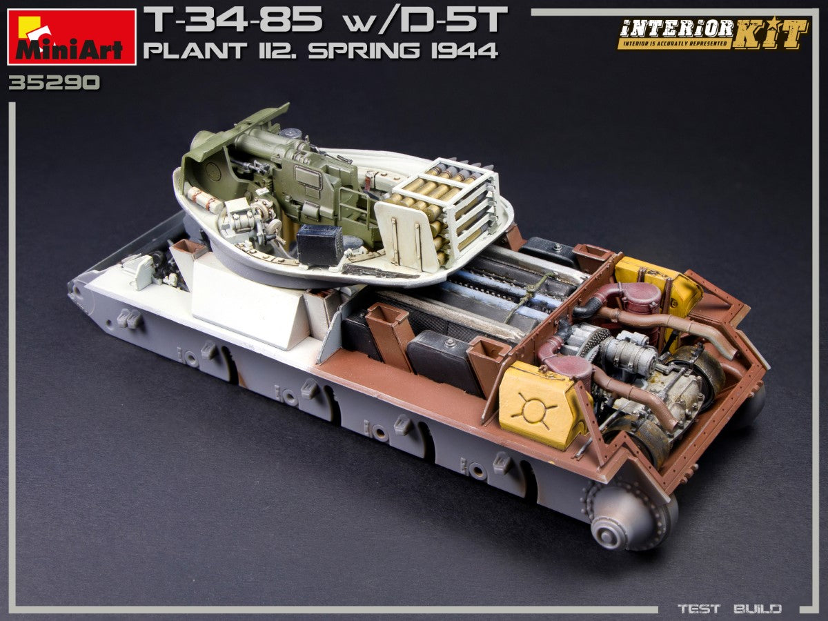 MiniArt 1/35 T-34/85 w/D-5T. PLANT 112. SPRING 1944. INTERIOR KIT | 4820183313171