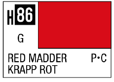 GSI Creos AQUEOUS HOBBY COLOR - H86 GLOSS RED MADDER (PRIMARY)(4973028719628) | 4973028719628