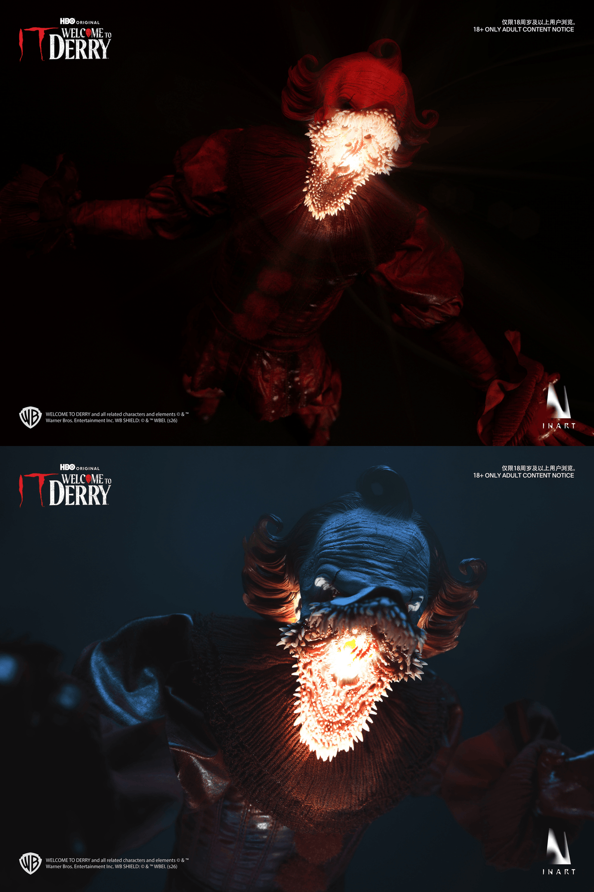 INART - IT: Welcome to Derry Season 1 - Pennywise (Bloody Version) 1/6 Collectible Figure