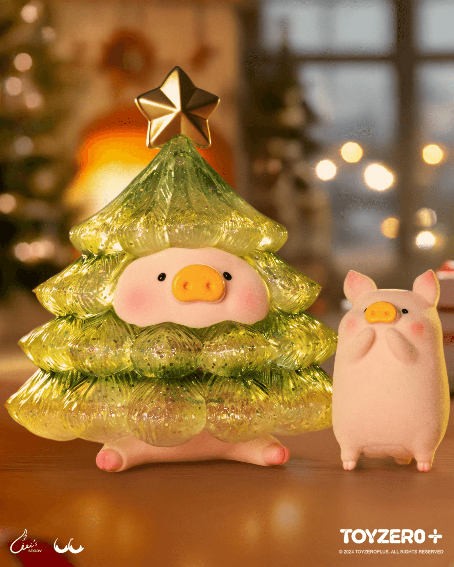 LuLu the Piggy - XL Sparkling Christmas Tree (Gold Green) | 6972607333970