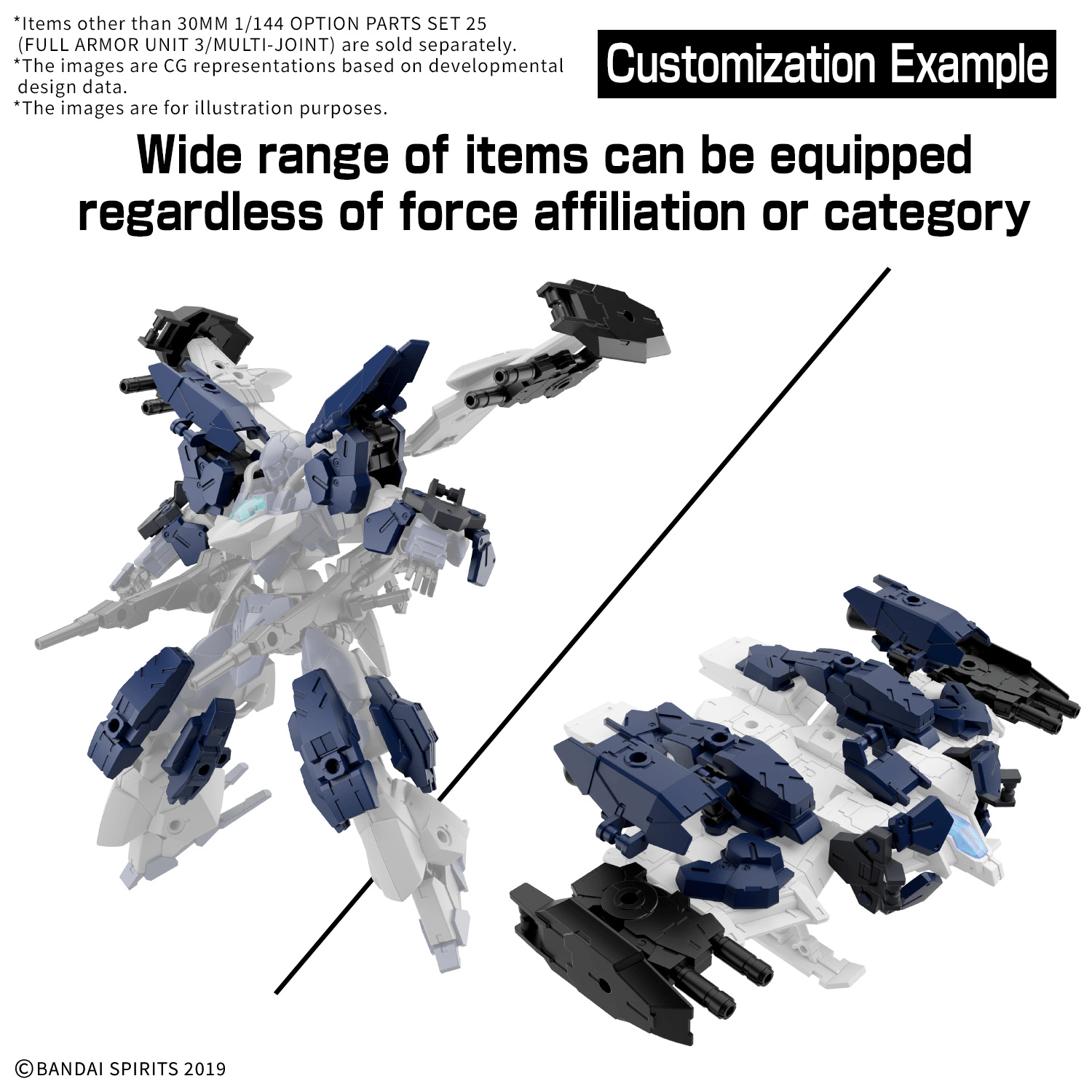 30MM 1/144 OPTION PARTS SET 25 (FULL ARMOR UNIT 3/MULTI-JOINT)