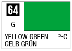Mr Hobby Mr. Color 64 - Yellow Green (Gloss/Primary Car) | 4973028716610