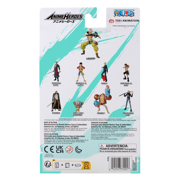 BANDAI Anime Heroes - One Piece - Usopp Action Figure | 0045557370053