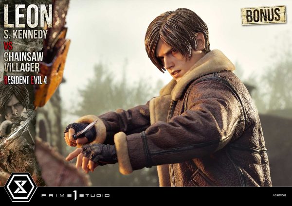 Prime 1 Studio Ultimate Premium Masterline Resident Evil 4 Leon S. Kennedy versus Chainsaw Villager Bonus Version | 4582647120885