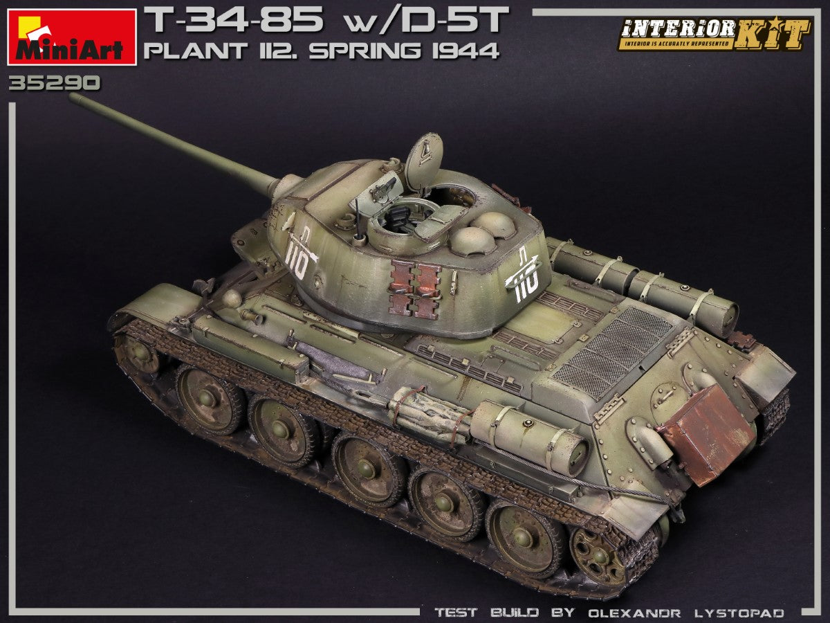 MiniArt 1/35 T-34/85 w/D-5T. PLANT 112. SPRING 1944. INTERIOR KIT | 4820183313171