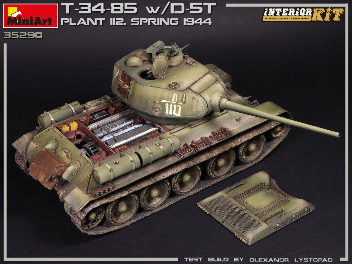 MiniArt 1/35 T-34/85 w/D-5T. PLANT 112. SPRING 1944. INTERIOR KIT | 4820183313171