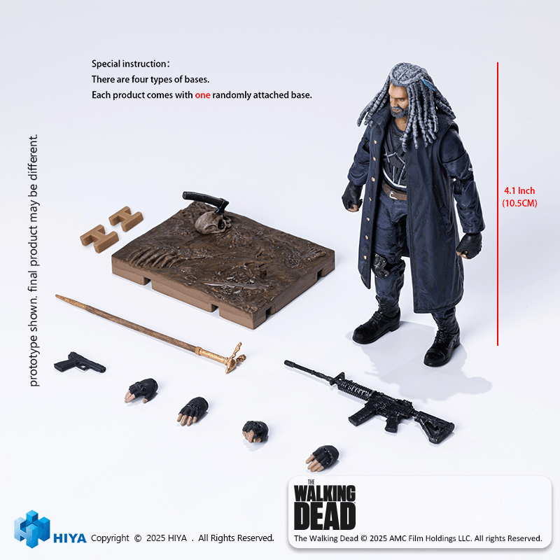 HIYA Exquisite Mini Series 118 Scale 4 Inch The Walking Dead Ezekiel Action Figure | 6957534204890