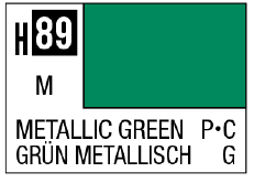 GSI Creos AQUEOUS HOBBY COLOR - H89 METALLIC GLOSS METALLIC GREEN (PRIMARY)(4973028719659) | 4973028719659