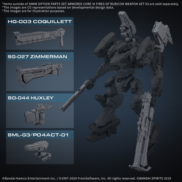 30MM OPTION PARTS SET ARMORED CORE Ⅵ FIRES OF RUBICON WEAPON SET 03