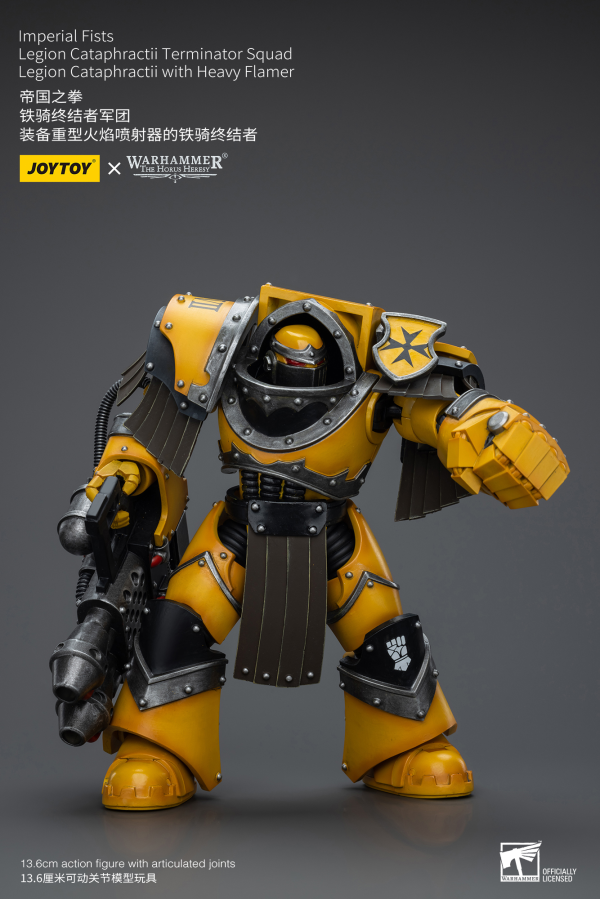 Joy Toy Imperial Fists Legion Cataphractii Terminator Squad Legion Cataphractii with Heavy Flamer(6973130379381)(6973130379381)