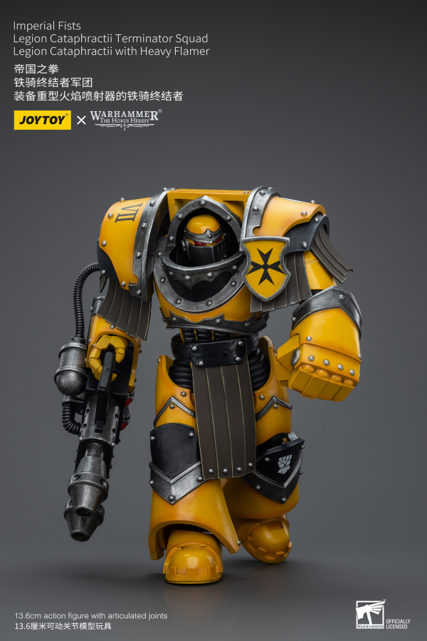 Joy Toy Imperial Fists Legion Cataphractii Terminator Squad Legion Cataphractii with Heavy Flamer(6973130379381)(6973130379381)