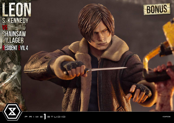 Prime 1 Studio Ultimate Premium Masterline Resident Evil 4 Leon S. Kennedy versus Chainsaw Villager Bonus Version | 4582647120885