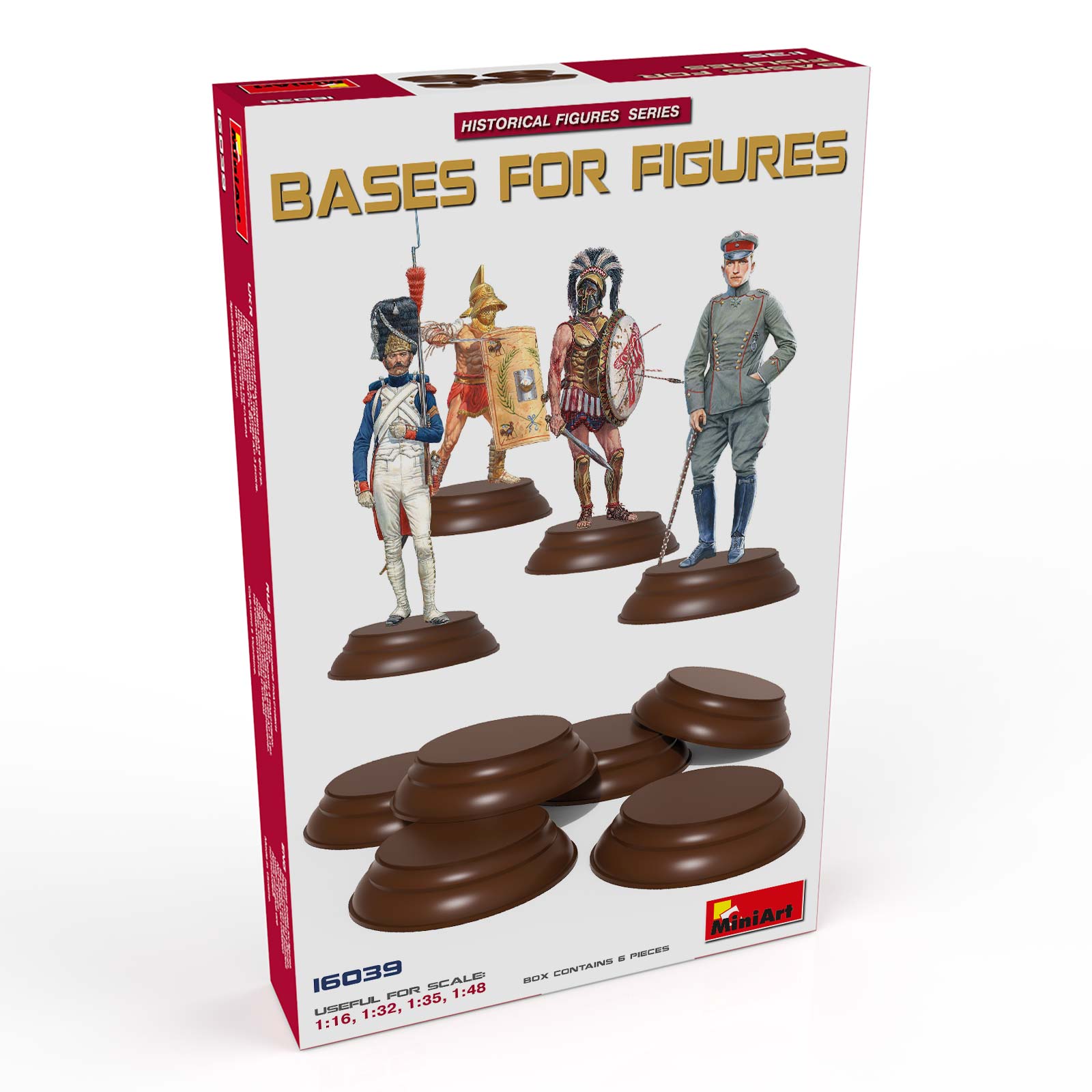 MiniArt 1/16 Bases for Figures 6 pc | 4820183312396