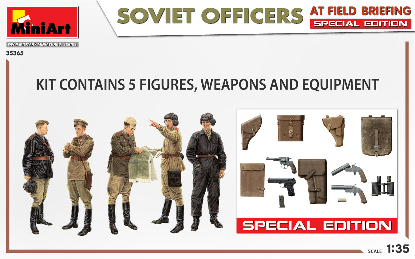 MiniArt 1/35 Soviet Officers at Field Briefing. Special Edition | 4820183314246