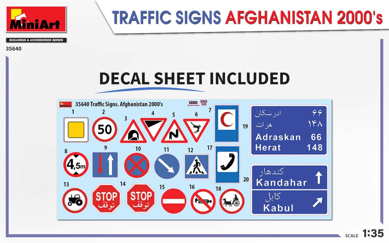MiniArt 1/35 Traffic Signs Afghanistan. 2000's | 4820183314321