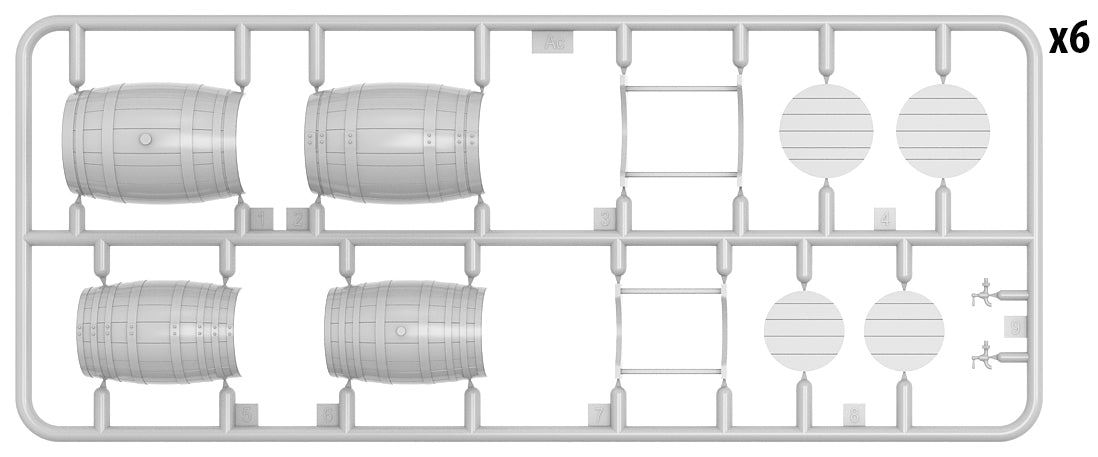 MiniArt 1/35 Wooden Barrels Medium Size | 4820183313430