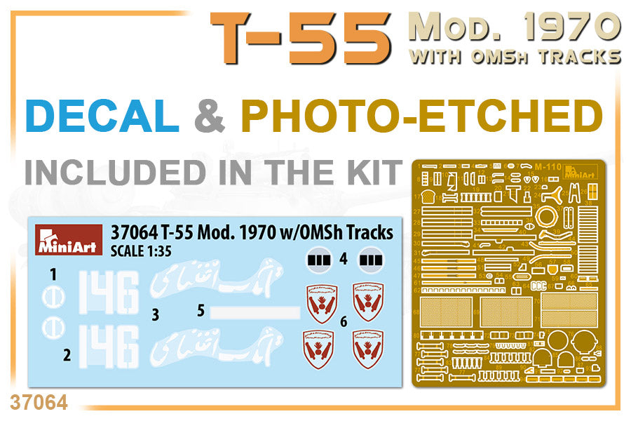 MiniArt 1/35 T-55 Mod. 1970 w/OMSh Tracks | 4820183312891