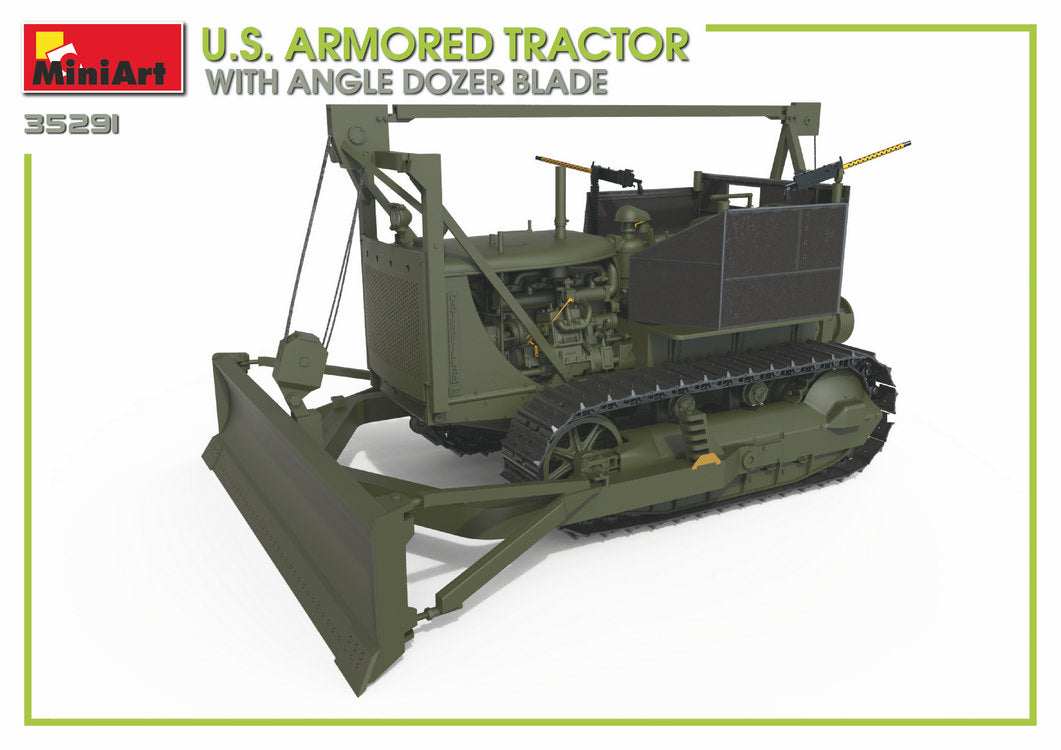 MiniArt 1/35 U.S. Armored Tractor w/ Angle Dozer Blade | 4820183312945