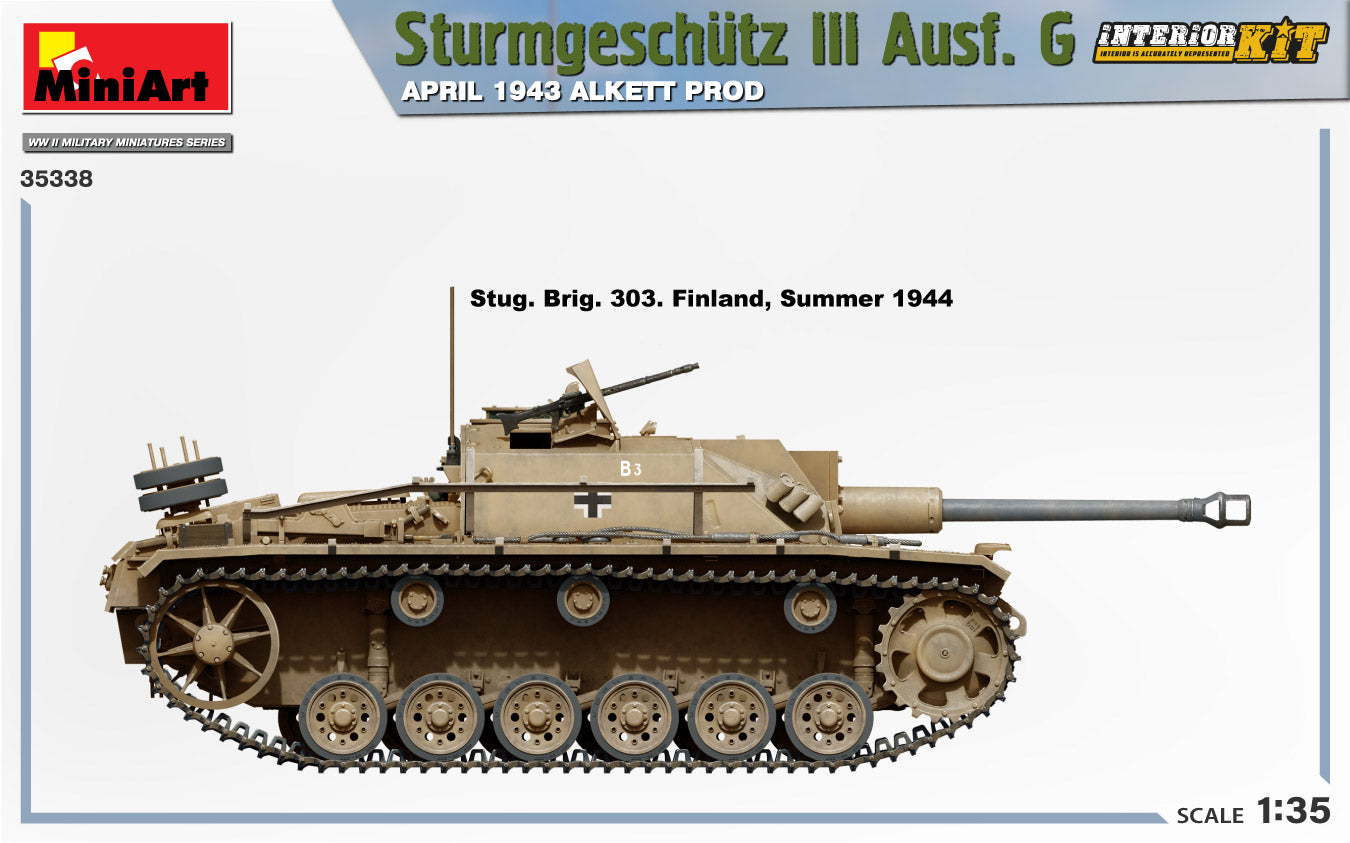 Miniart 1/35 Sturmgeschutz III Ausf. G April 1943 Alkett Prod. Interior Kit | 5905090346111