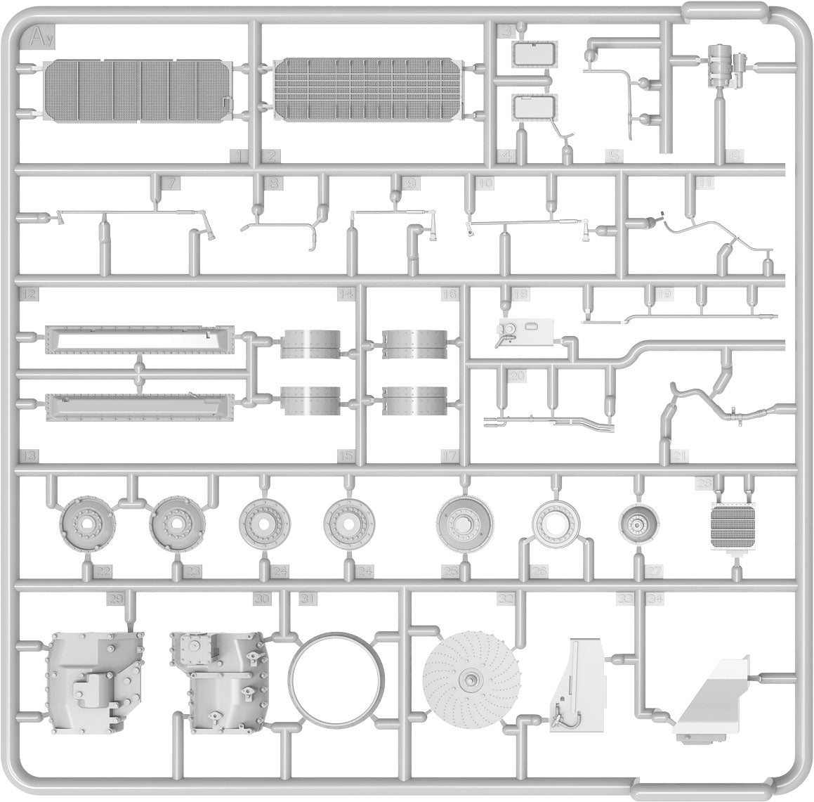 MiniArt 1/35 Transmission Set For T-55/T-55A | 4820183314017