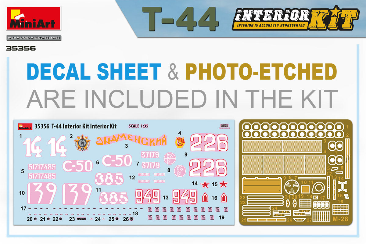 MiniArt 1/35 T-44 Interior Kit | 4820183313997