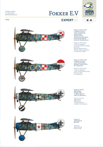 Arma Hobby 1/72 Fokker E.V Expert Set | 5907747901308