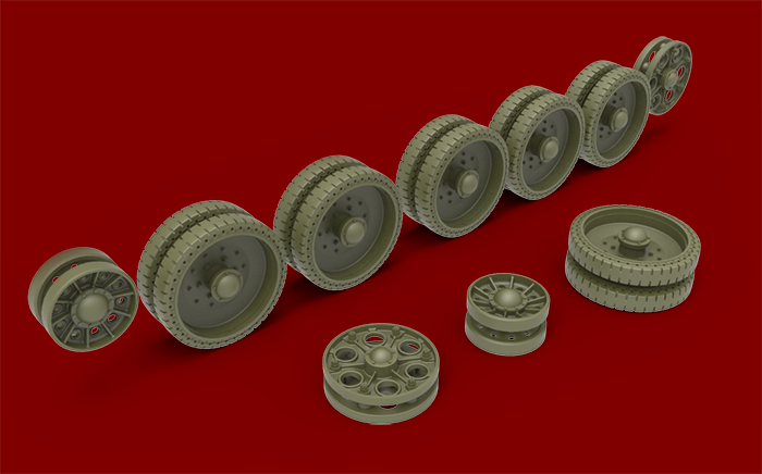 MiniArt T-34 Wheels Set. 1942 Series (1/35) | 4820183310750