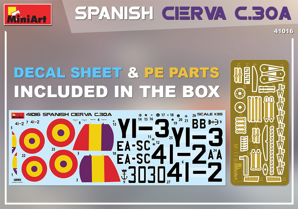 MiniArt 1/35 Spanish Cierva C.30A Aircraft | 4820183313515
