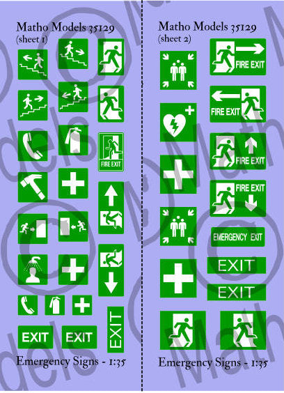 Matho 1/35 Emergency Signs