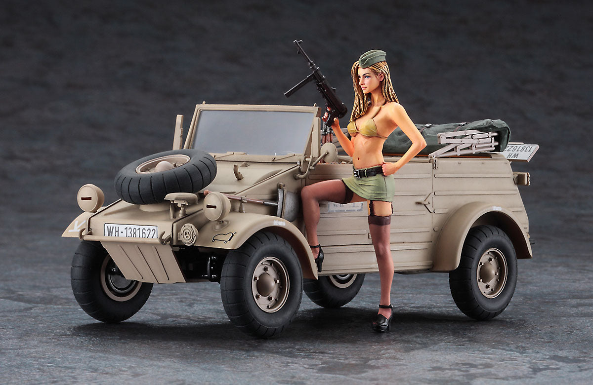 Hasegawa 1/24 Pkw.K1 KÜBELWAGEN TYPE 82 (Balloon Tire) w/BLOND GIRL’S FIGURE