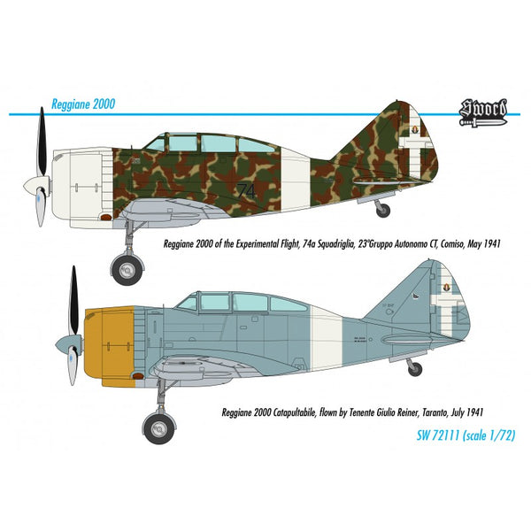 Sword Models 1/72 Re 2000, Aircraft