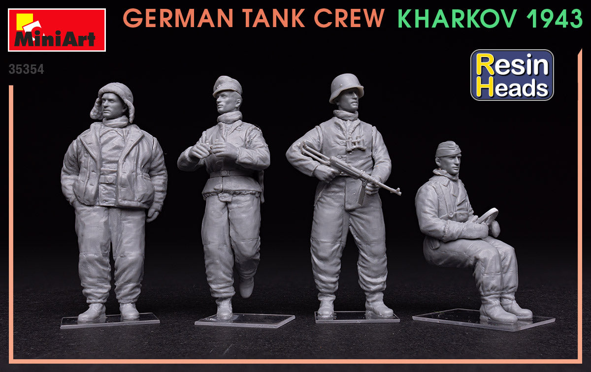 MiniArt 1/35 German Tank Crew.Kharkov 1943. Resin Heads | 4820183313560