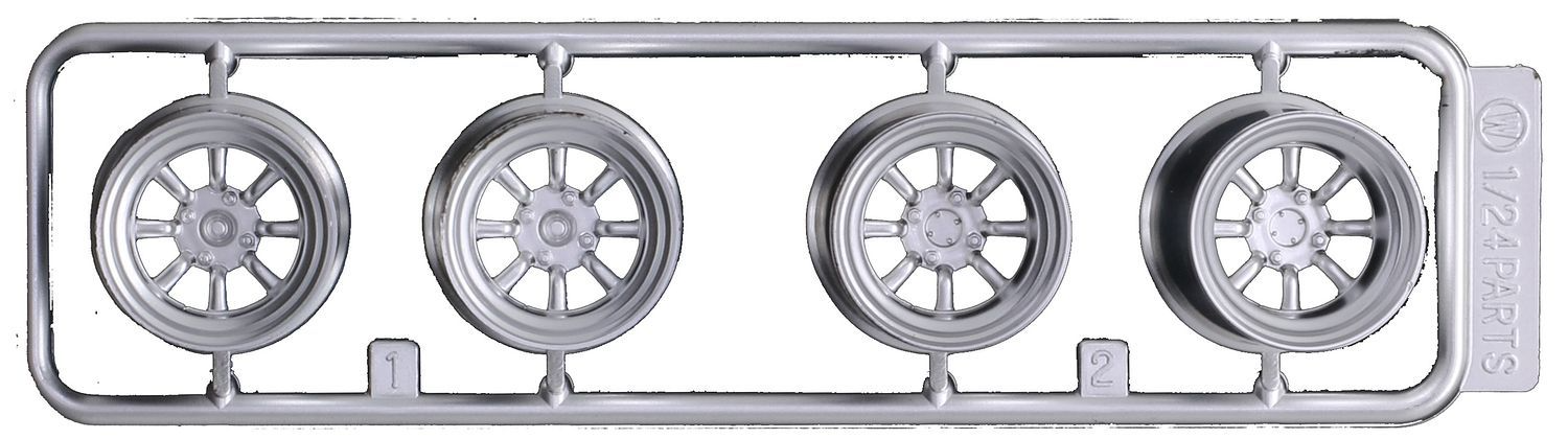 Fujimi 1/24 Wheel Series (No.5) 8-Spoke Racing Wheel & Tire Set 15 inch