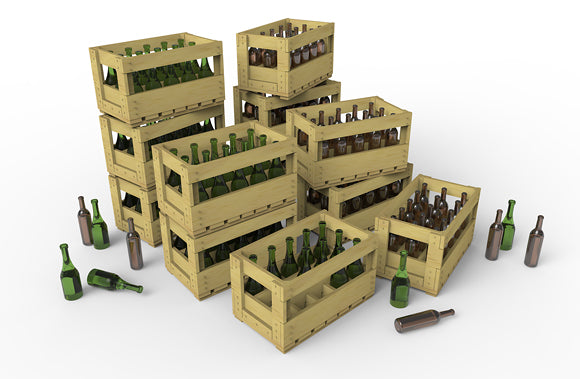 MiniArt 1/35 Wine Bottles & Wooden Crates | 4820183310668