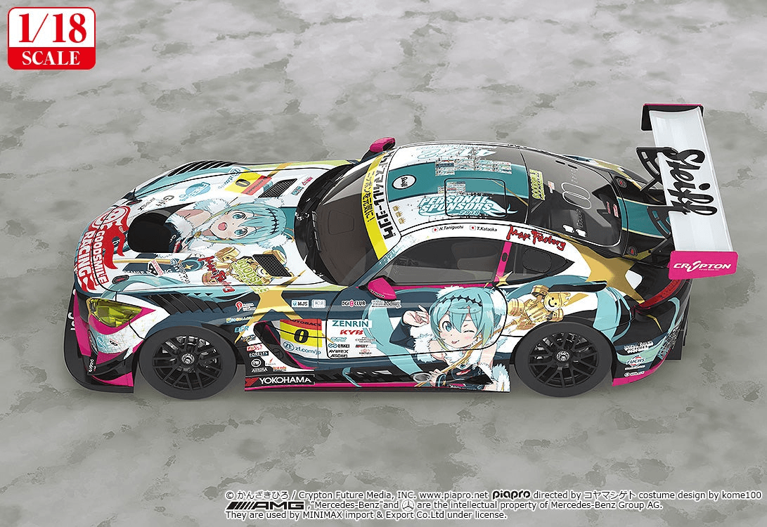 (Rerelease) 1/18th Scale Good Smile Hatsune Miku AMG: 2018 Final Race Ver.