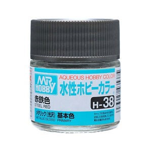 Mr Hobby AQUEOUS HOBBY COLOR - H38 METALLIC GLOSS STEEL RED (PRIMARY) | 4973028738698